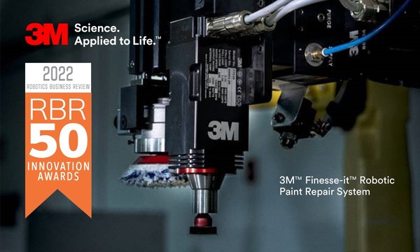 3M recebe o Prêmio de Inovação RBR50 pelo Sistema Robótico de Reparo de Pintura 3M Finesse-it