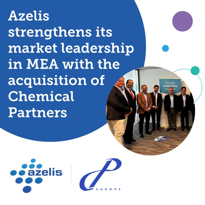 Azelis adquire distribuidora de especialidades químicas Chemical Partners