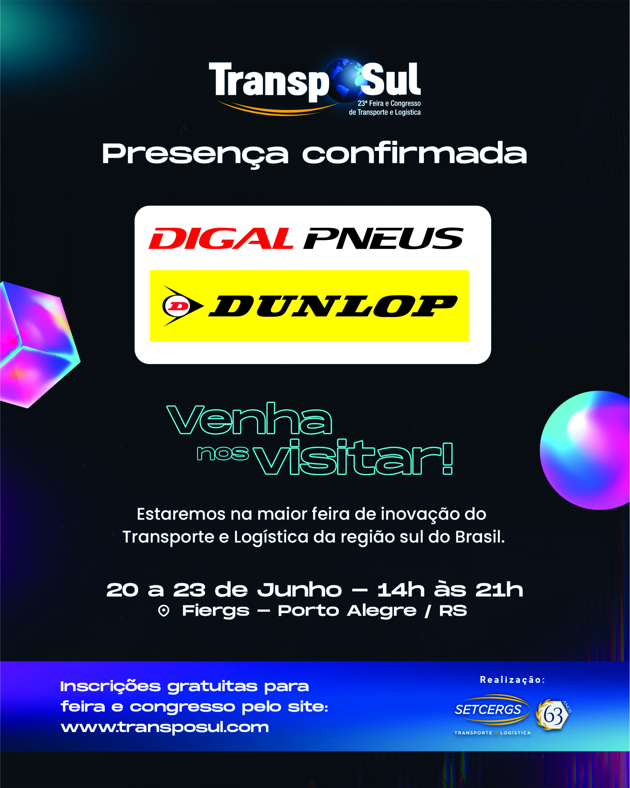 Digal Pneus marca presença na Transposul 2023