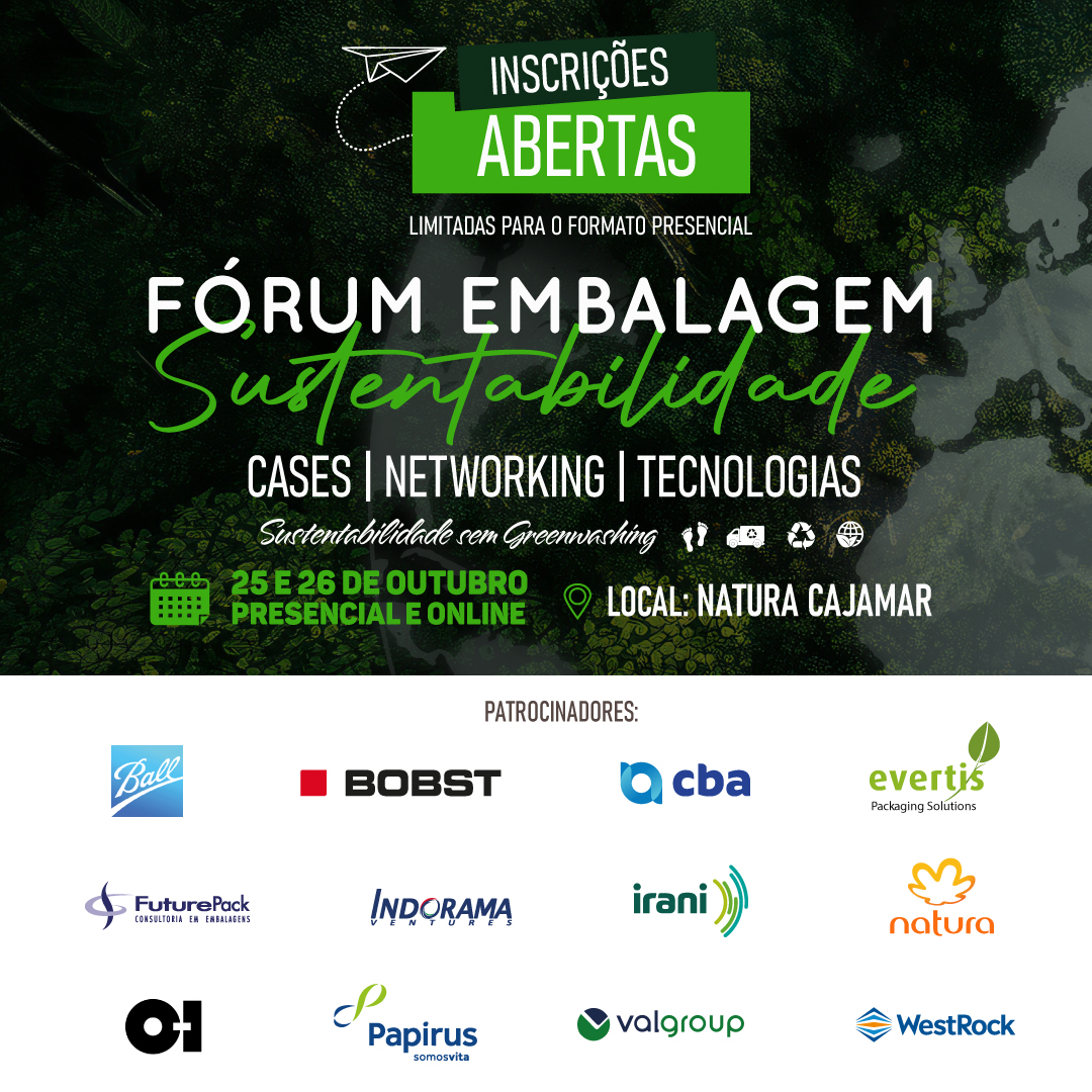 Fórum reunirá grandes marcas para debater sustentabilidade no setor de embalagens