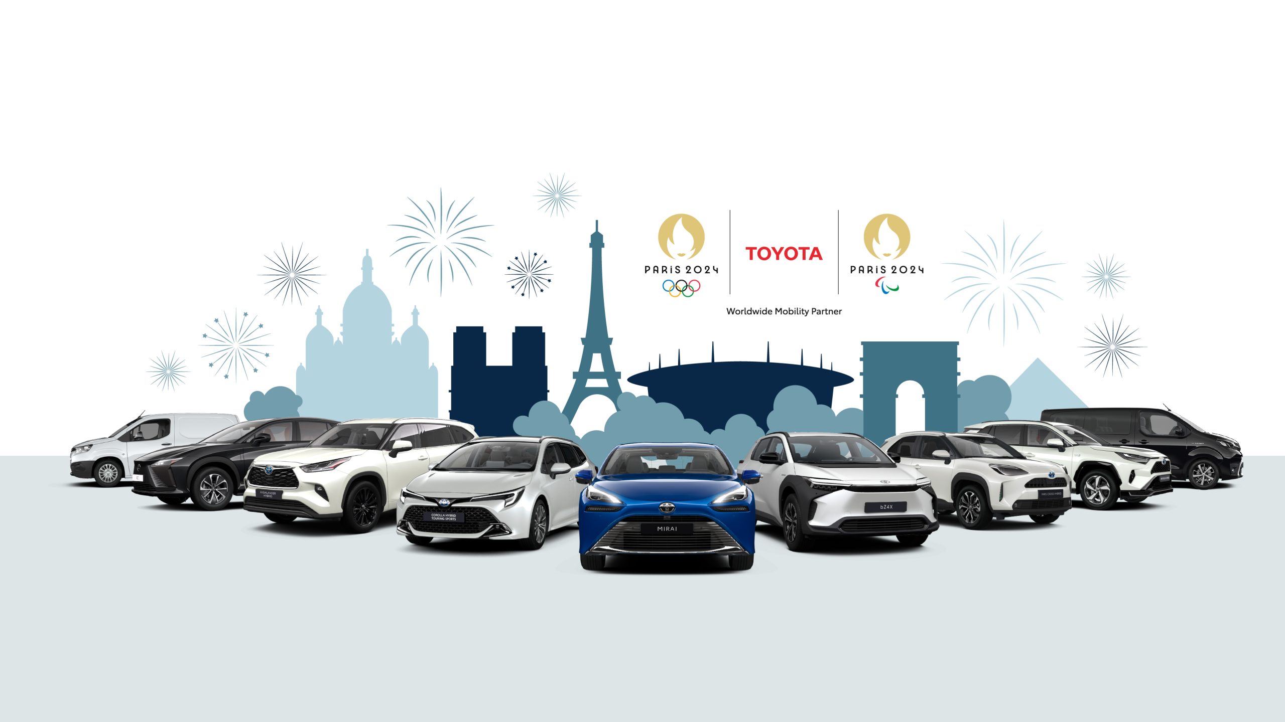 Toyota fornecerá mobilidade sustentável para todos nos Jogos Olímpicos e Paralímpicos de Paris 2024