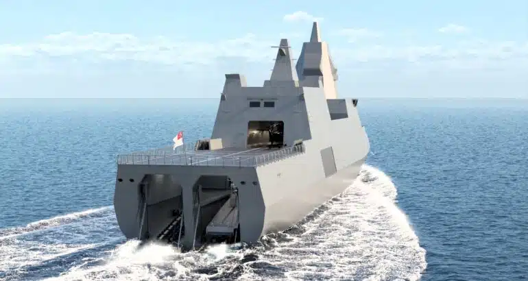 Cingapura Inicia Construção do Seu Primeiro Navio de Combate Multifunção (MRCV)