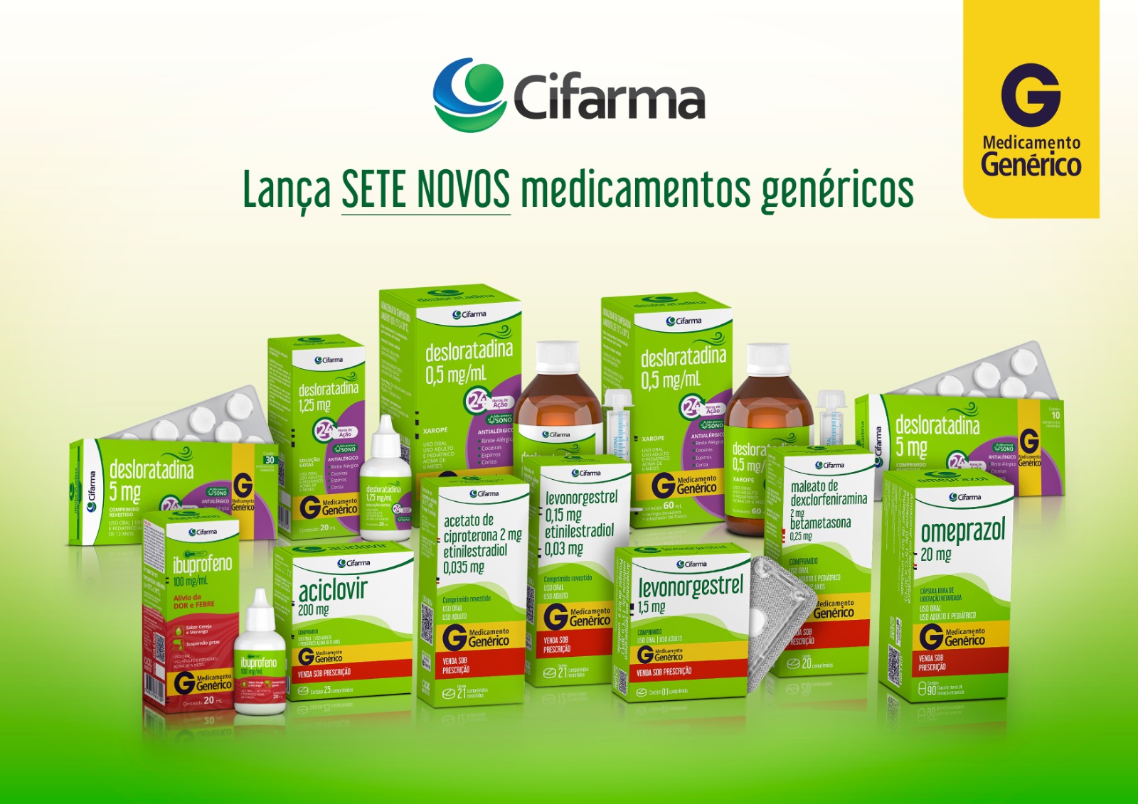 Cifarma lança sete novos medicamentos genéricos para o mercado brasileiro