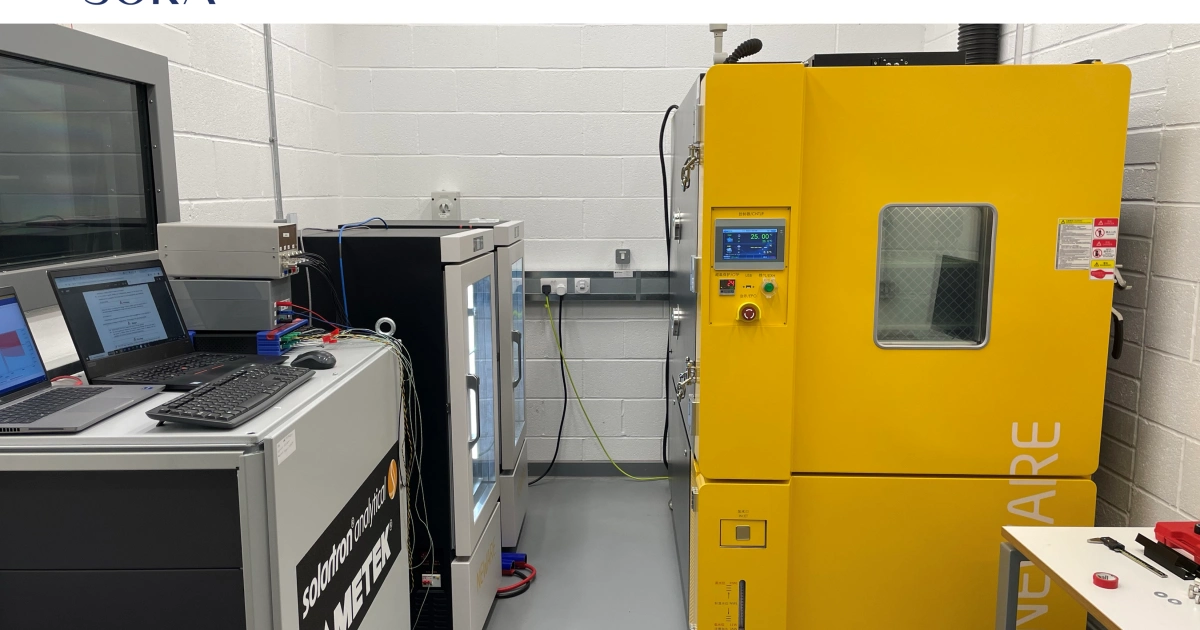 Sora e Bath University iniciam testes de bateria para eVTOL