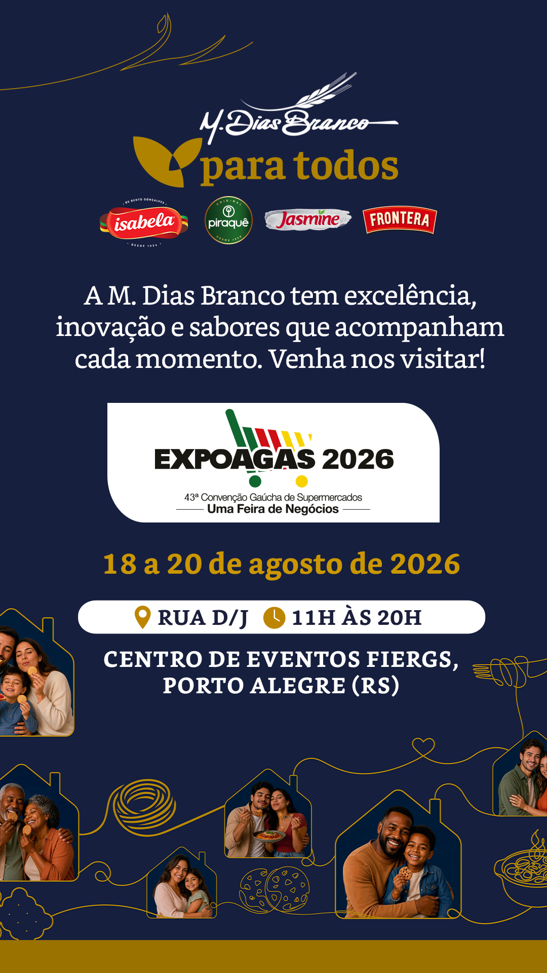 M. Dias Branco confirma presença na Expoagas 2026 e destaca marca Isabela no setor supermercadista