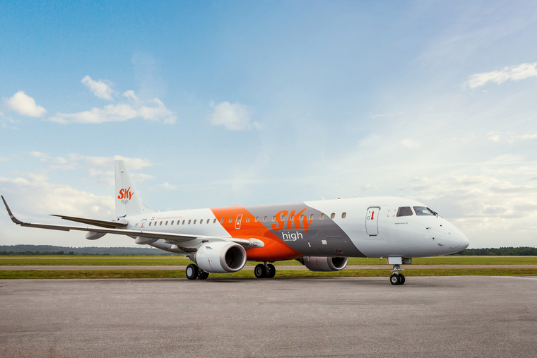 Sky High recebe o primeiro jato E190 da Embraer