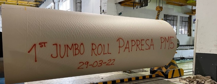 Sucesso em conversão e startup da PM 5 da fabricante de papel espanhola Papresa