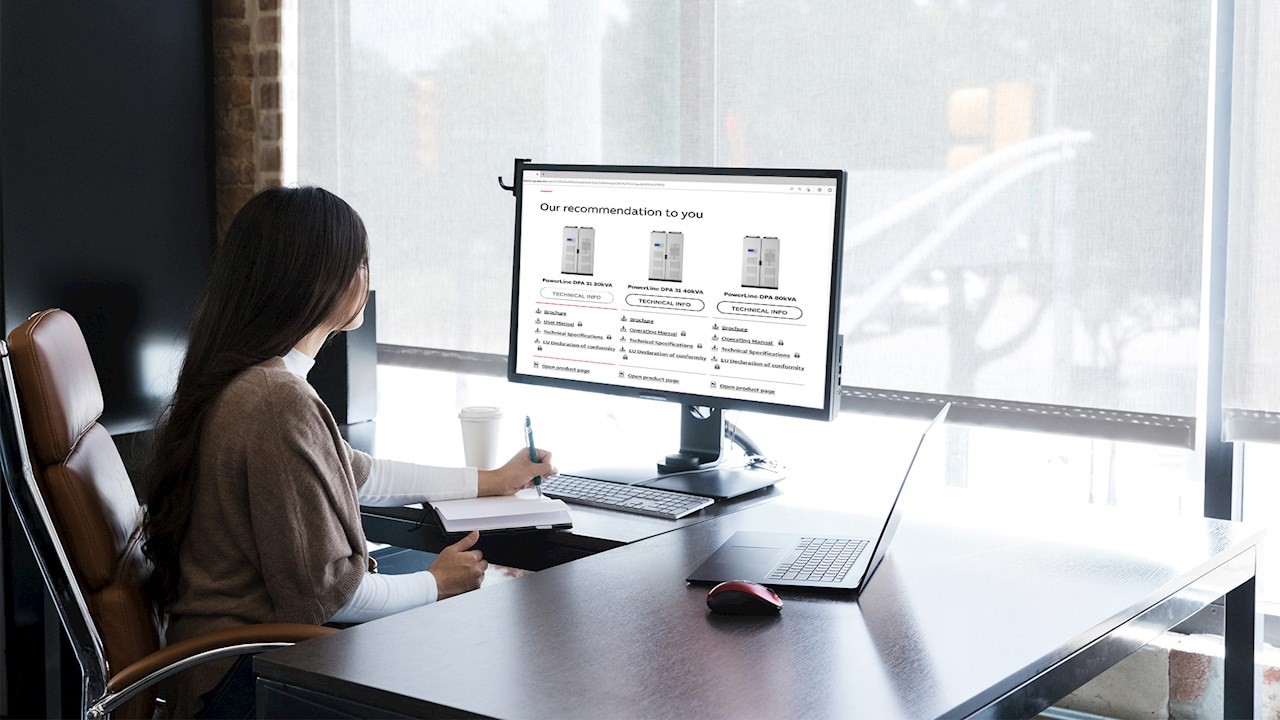 UPS Selector fornece um meio eficiente de encontrar soluções para as necessidades de resiliência de energia
