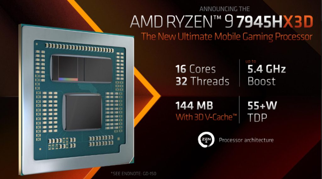 AMD anuncia seu primeiro Processador móvel com a tecnologia AMD 3D V-Cache